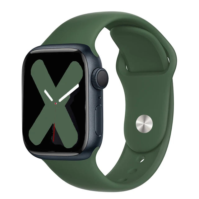 Silicone Strap For Apple Watch Band 45mm 44mm 49mm 41mm 40mm 42mm 38mm 44 45 mm bracelet iwatch Ultra series 7 se 3 4 5 6 8 band