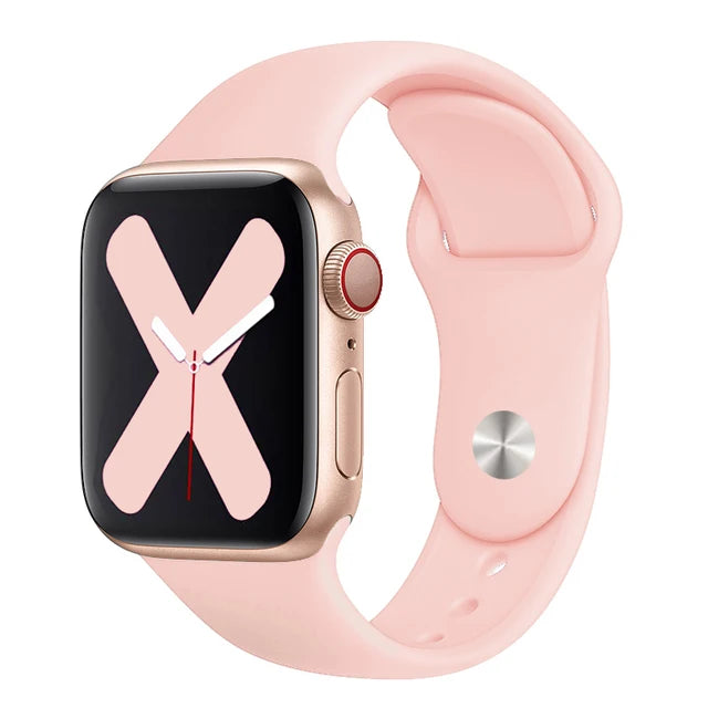 Silicone Strap For Apple Watch Band 45mm 44mm 49mm 41mm 40mm 42mm 38mm 44 45 mm bracelet iwatch Ultra series 7 se 3 4 5 6 8 band