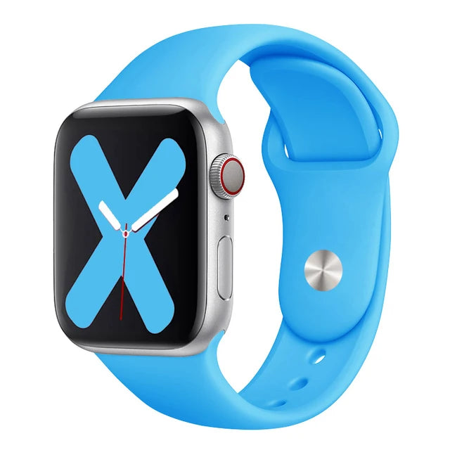 Silicone Strap For Apple Watch Band 45mm 44mm 49mm 41mm 40mm 42mm 38mm 44 45 mm bracelet iwatch Ultra series 7 se 3 4 5 6 8 band