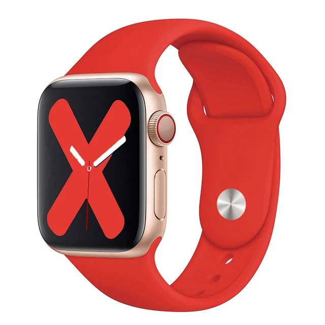 Silicone Strap For Apple Watch Band 45mm 44mm 49mm 41mm 40mm 42mm 38mm 44 45 mm bracelet iwatch Ultra series 7 se 3 4 5 6 8 band