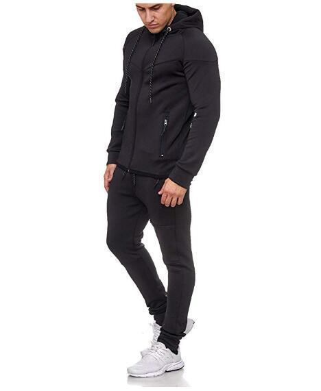 Fitness casual wear with solid color zipper decoration