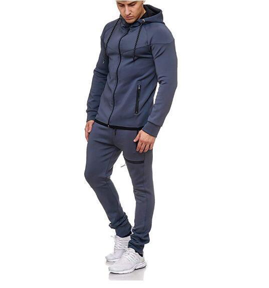Fitness casual wear with solid color zipper decoration