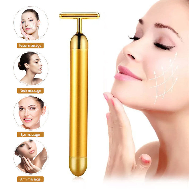 24K Gold T Beauty Facial Roller