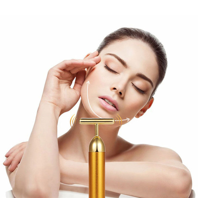 24K Gold T Beauty Facial Roller