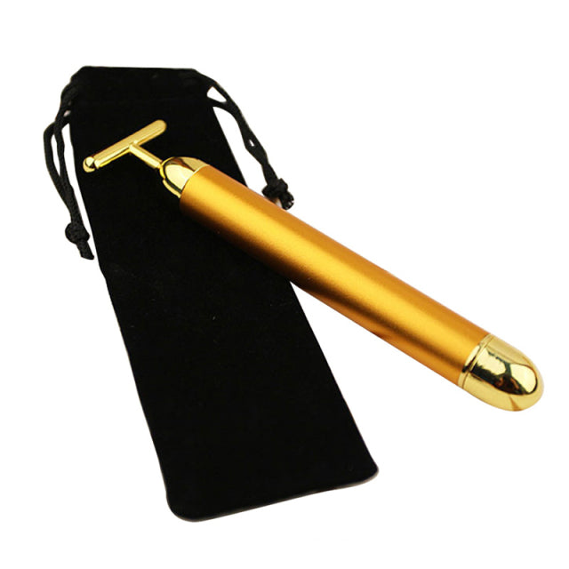 24K Gold T Beauty Facial Roller