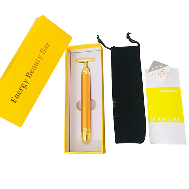 24K Gold T Beauty Facial Roller