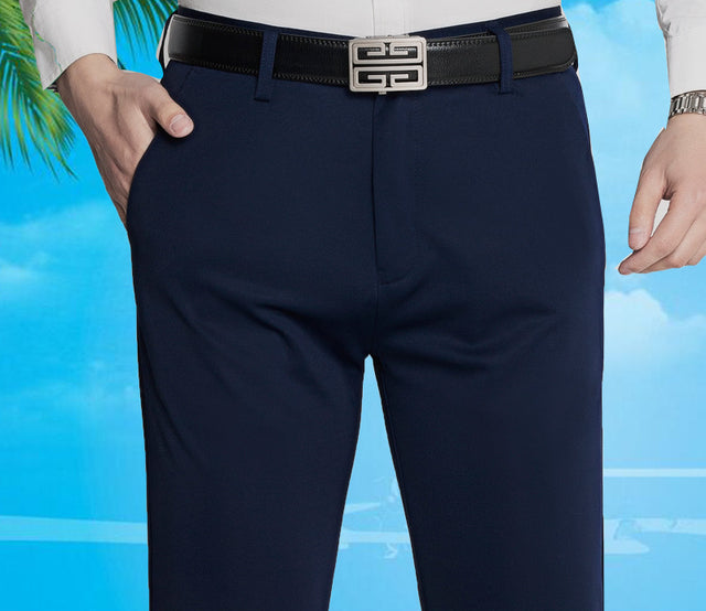 Men Ice Silk Four Side Elastic Pant