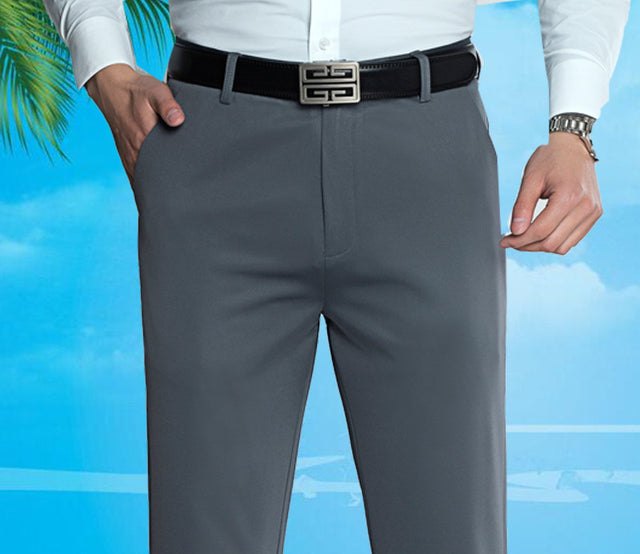 Men Ice Silk Four Side Elastic Pant