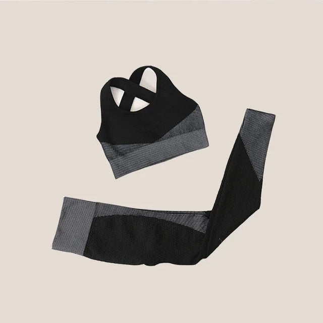 2/3Pcs Seamless Yoga Set Gym Fitness Clothing Women Yoga Suit Sportswear Female Workout Leggings Top Sport Clothes Training Suit