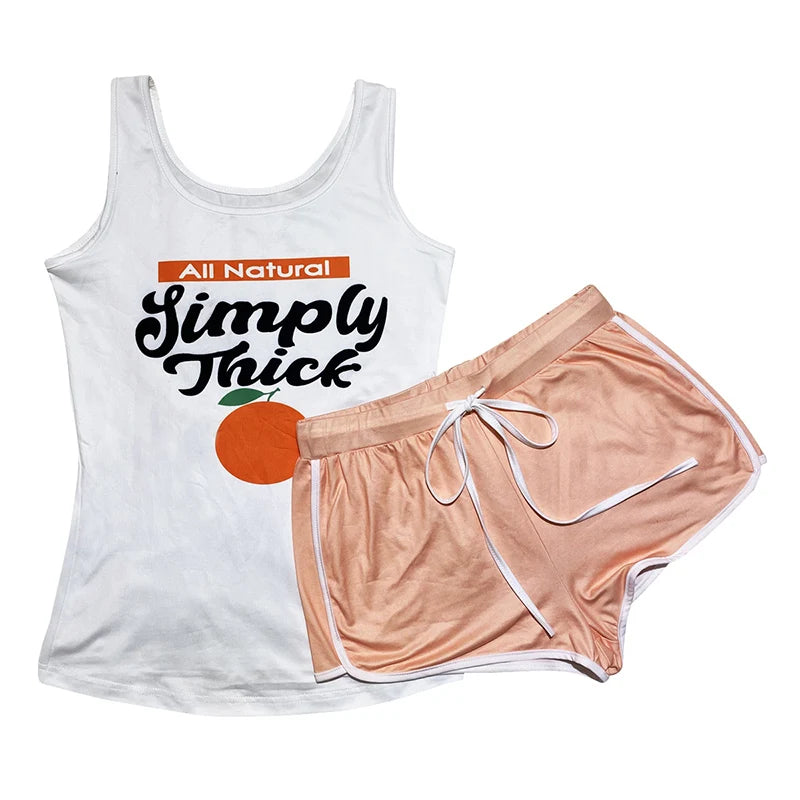 Women's Shorts Sets Tank Top+Shorts Summer Clothes For Women  Sports Fitness Plus Size Two Piece Suit Tracksuits Wholesale Items