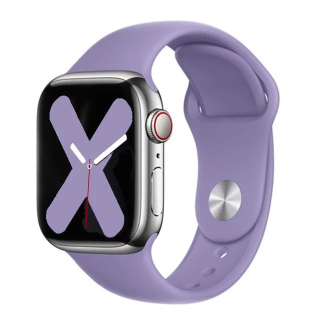 Silicone Strap For Apple Watch Band 45mm 44mm 49mm 41mm 40mm 42mm 38mm 44 45 mm bracelet iwatch Ultra series 7 se 3 4 5 6 8 band