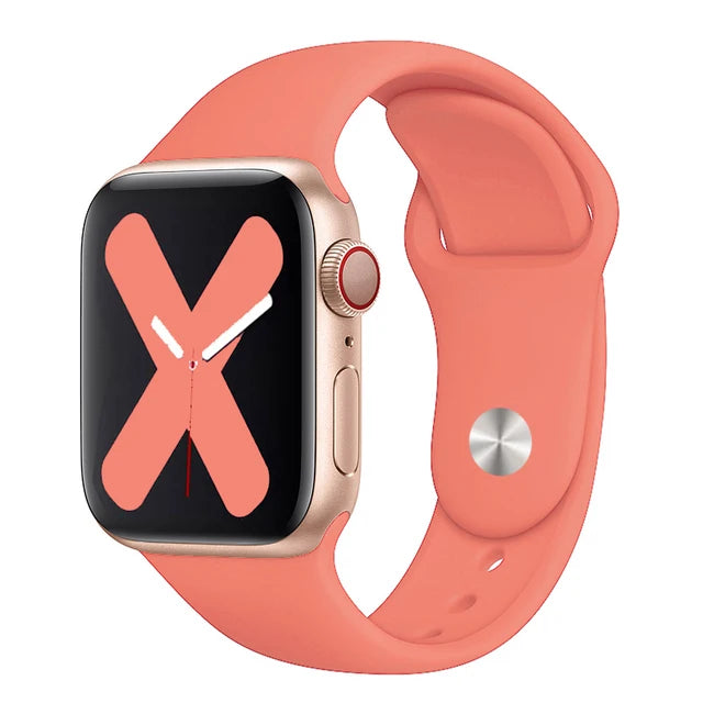 Silicone Strap For Apple Watch Band 45mm 44mm 49mm 41mm 40mm 42mm 38mm 44 45 mm bracelet iwatch Ultra series 7 se 3 4 5 6 8 band