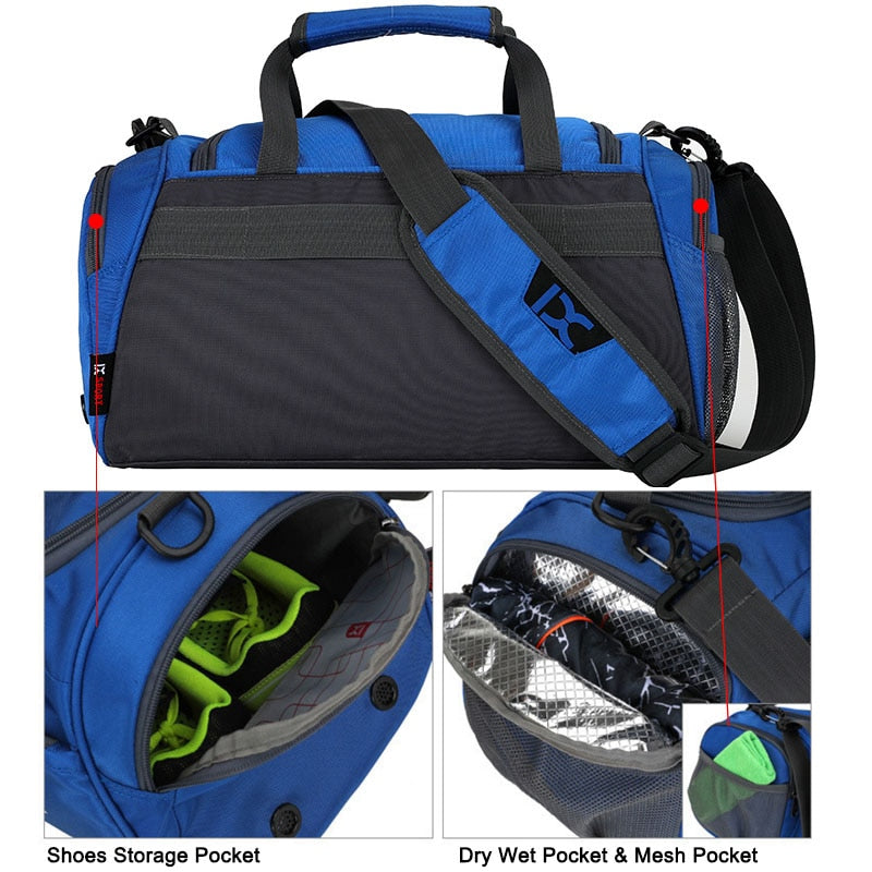 Scione Outdoor Nylon Sport Bag Large Capacity For Fitness Yoga Handbag  Travel Training Gym Shoulder Bag For Men Women