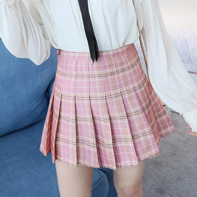 High Waist Pleated Skirt
