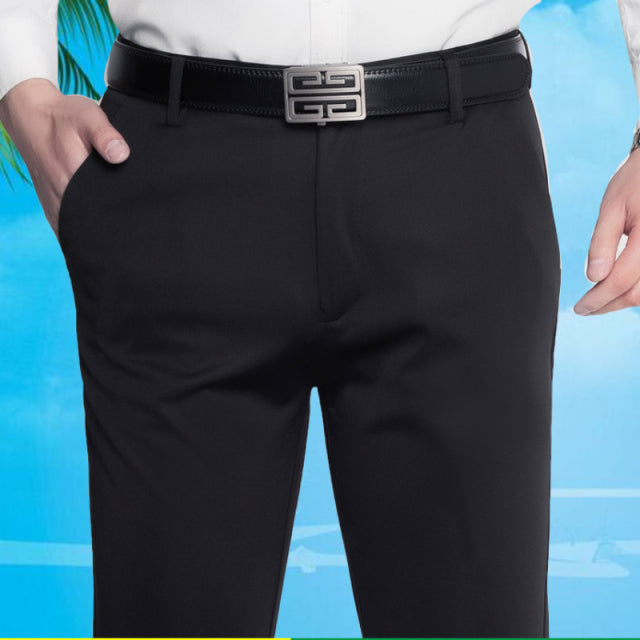 Men Ice Silk Four Side Elastic Pant