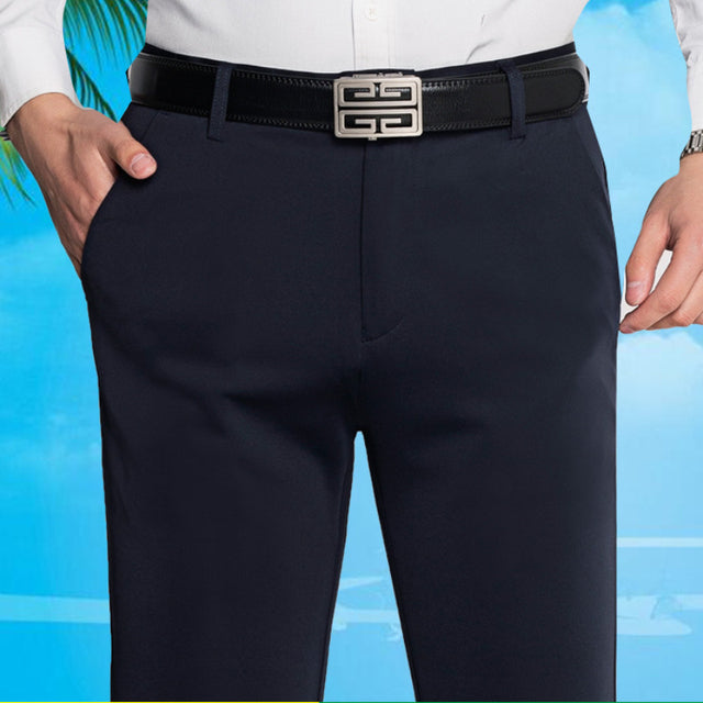 Men Ice Silk Four Side Elastic Pant