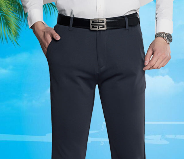 Men Ice Silk Four Side Elastic Pant